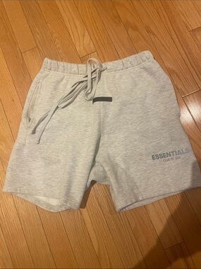 Heather grey Fear of God Essentials shorts